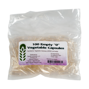 Empty caps vegetarian "size 0" 