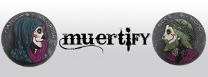 Muertify psychedelische Kunst Facebook-Banner Zuckerschädel