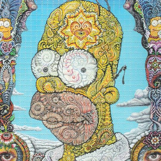 Randal Roberts – psychedelisches Pop-Art-Gemälde von Homer Simpson