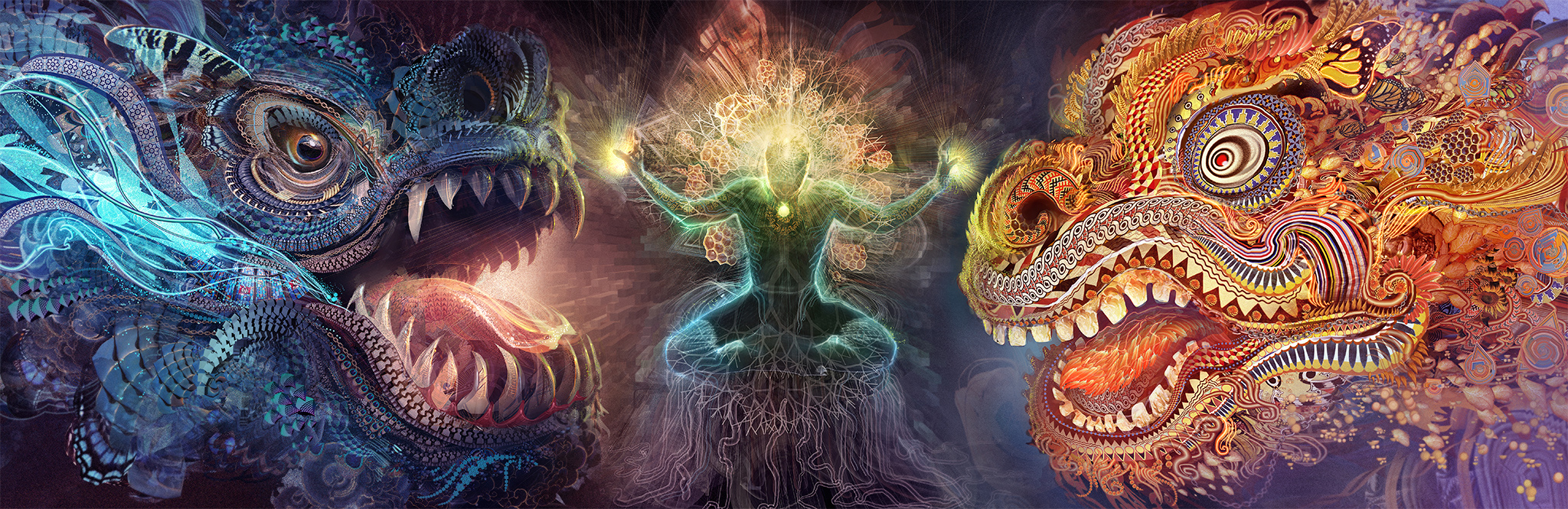 Android Jones Samskara, immersives Dome-Erlebnis, psychedelische VR-Kunst