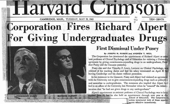 Timothy Leary und Ram Dass (Richard Alpert) nach ihrer Entlassung von der Harvard University im Jahr 1963