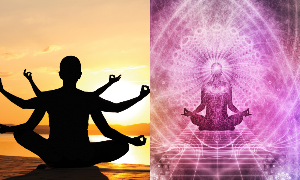 illustration de la pratique du yoga et des psychédéliques