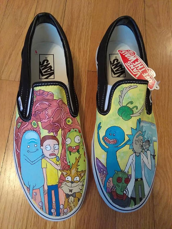 rick morty vans shoes clothes