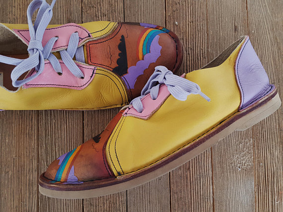 hand painted psychedelic shoes