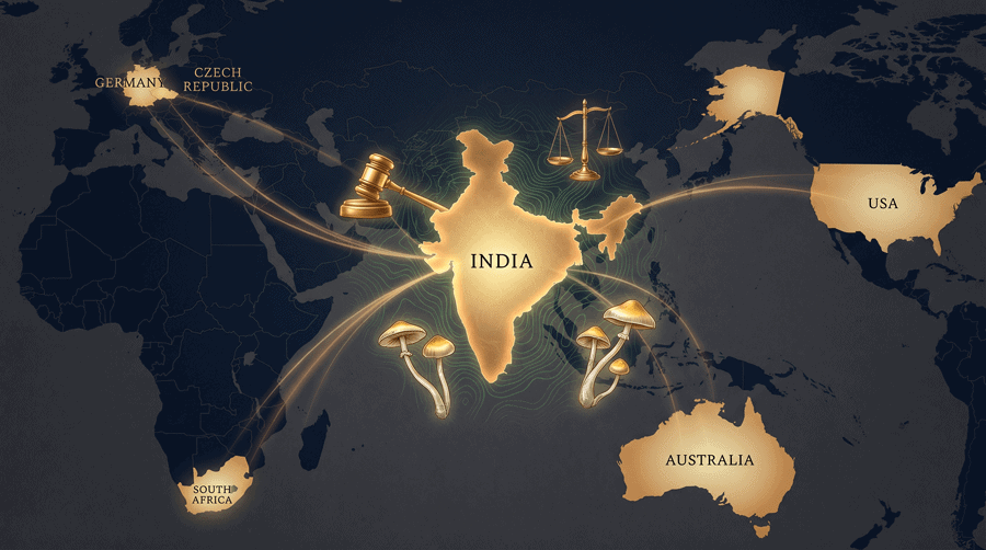 psilocybin legal reform world map India Kerala High Court 2025