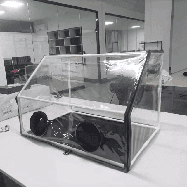 Still air box used for sterile mushroom cultivation work